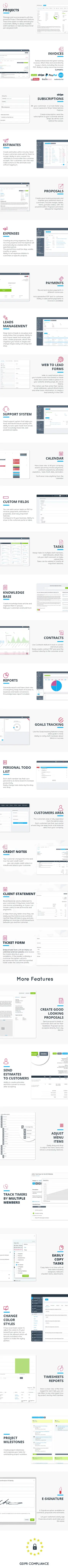 All features of SALES & PROJECT MANAGER™